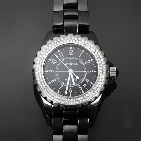 chanel j12 ceramic factory diamond bezel ladies